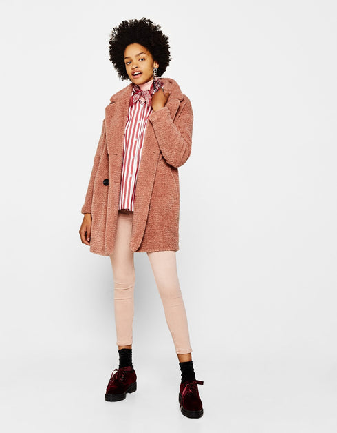 Skinny mid-rise trousers